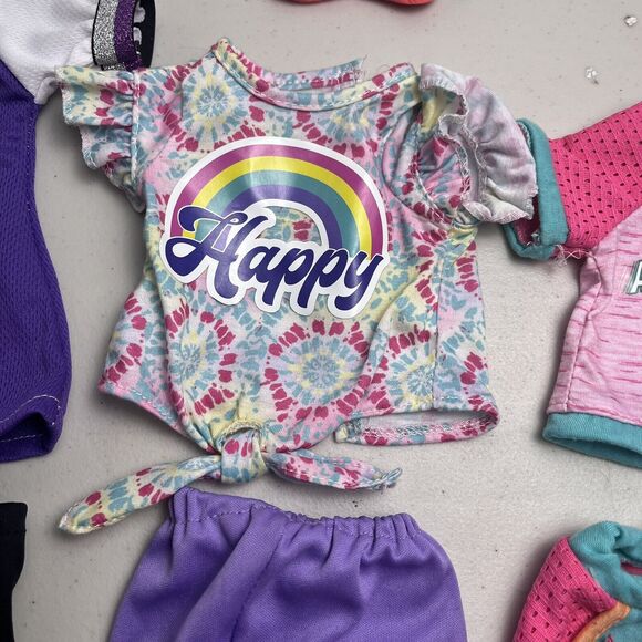 Doll Clothing Outfits for 18" Lot Pants, Shirts, Shorts, Cat Sleep Mask 7 Pieces - Picture 6 of 11